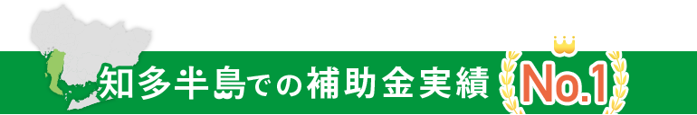 知多半島で補助金実績No.1